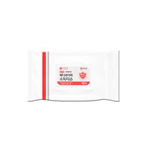 메디와이퍼 살균 손소독티슈 80매 향균 위생 살균