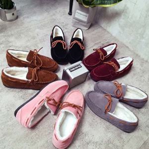 통굽로퍼 여성털신발 로퍼 겨울신발 단화 낮은굽 편한 구두