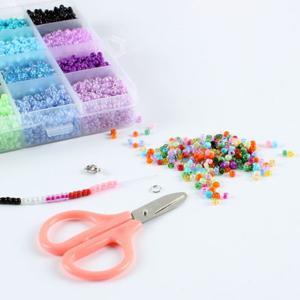 비즈재료 비즈공예 세트 컬러 구슬 반지 팔찌 만들기 2mm 24색