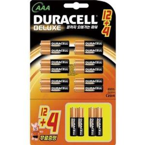 듀라셀 알카라인 디럭스 건전지 AAA12 4