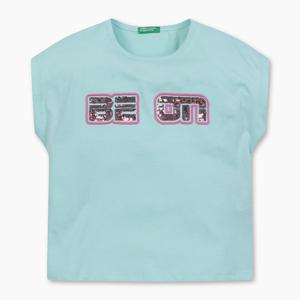 [베네통키즈] 스팽글 티셔츠_3I1XC10J8MT