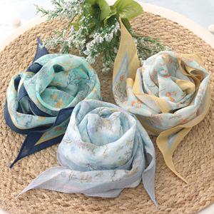 라뮤제 고급면 여름스카프 시리즈 no.3엘레가든_3color