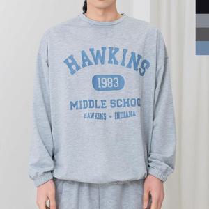 심플 남자 호킨스 맨투맨 20대옷 커플티 데이트코디