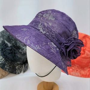 [애슬릿][애슬릿]엄마 할머니 리본 챙 넓은 여름 벙거지 모자