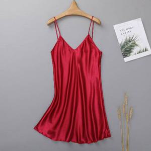 슬립잠옷 원피스 실크 소재 잠옷 베이직 슬립 아웃웨어 홈웨어