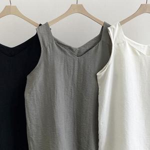 쿨브이민소매블라우스 406S293S 빅사이즈 여성의류