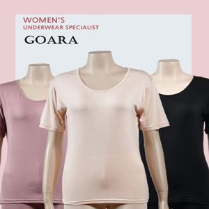 간절기 부드럽고 고급스런 3부 반팔여자내의 발열내의 발열