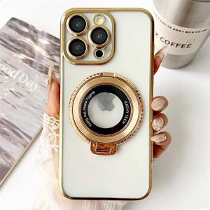 아이폰7 플러스 맥세이프 링 거치대 도금프레임 투명 젤리케이스