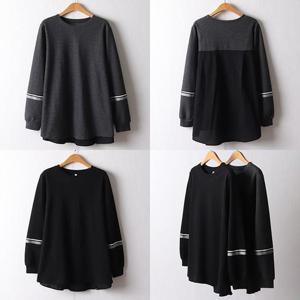 위쉬몰 MN 소매테잎배색롱티셔츠(F848H410) 빅사이즈