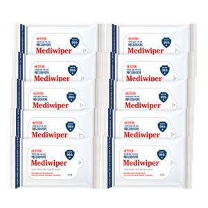 의약외품 메디와이퍼 휴대용 손소독티슈 (10매) x10개