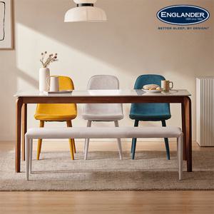 올리브 통세라믹 원목 6인용 식탁(벤치1+의자3)