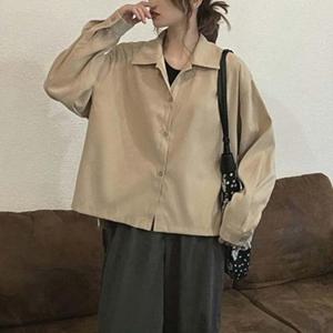 [프롬슈] 오버핏 언발 여성기모셔츠 데일리 여자남방