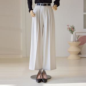 [커스텀에이블] [벨트SET]투턱 주름 와이드 슬랙스_T2502PT009A