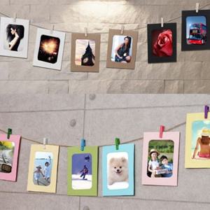 종이액자 종이액자세트 사진액자 종이프레임 집게 노끈