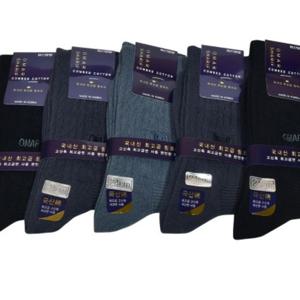 쿨샵 남성 정장양말 고신축 면양말 장목양말 5족