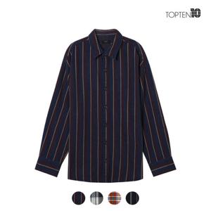 [탑텐][탑텐] 남성 코튼 플란넬 오버핏 긴팔 셔츠_MSZ4WC1903