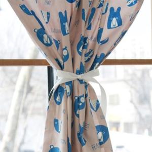 아트박스/모모제작소 블루베어 북유럽 코튼 가리개커튼 103x77