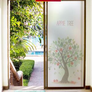 아트박스/꾸밈 cg125_m-무점착유리시트_꼬마사과나무_유리문시트