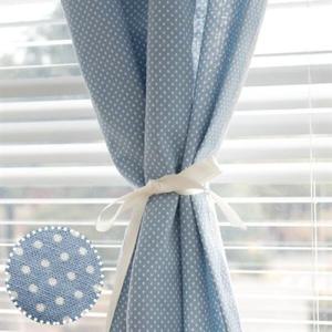 아트박스/모모제작소 블루문 도트 북유럽 코튼 가리개커튼 80x14