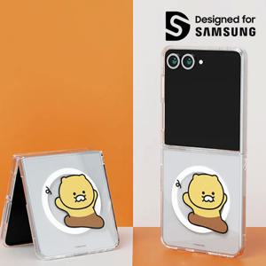 삼성정품 갤럭시Z플립7 카카오프렌즈 춘식이 클리어 버라이어티 마그넷 맥세이프 케이스 투명케이스 GP-FPF766 N