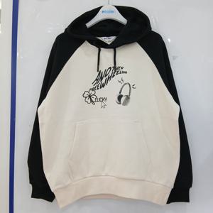 [에꼴리에][모다부평]이모티믹스 라글란 후드티/25C1456BK_BP