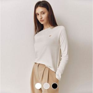 [지오다노]여성 가을 수피마 코튼 라운드넥 프리미엄 면 긴팔 티셔츠 325951