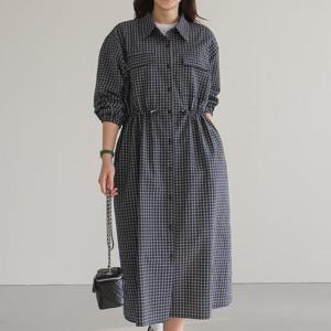 빅사이즈 502 케이카라체크루즈원피스 DLYT833