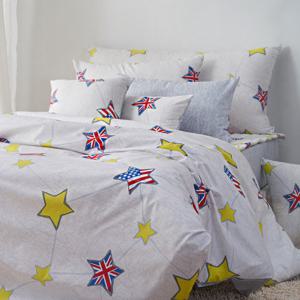 [올리버키즈] 오리온 순면트윌 홑겹이불커버/베개세트 S