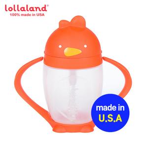 롤라랜드 아기빨대컵 아기물컵 롤라컵 오렌지 300ml(세척솔포함)