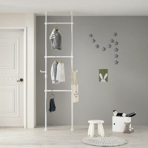 왕자 네오스페이스 미니3단행거_화이트_827/고정식행거/수납행거