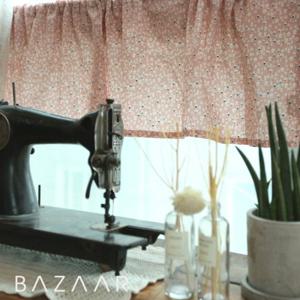 하우스 바란스커튼(135x37)1장+압축봉(185)