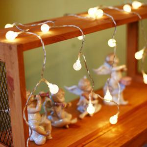 샐리 LED 크리스탈 앵두/집게 가랜드 인테리어 조명 (20구,40구)