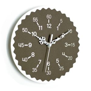 아미공 분표시 교육용벽시계 에듀플라워 다크브라운