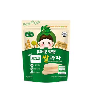 퓨어잇 떡뻥 유기농 시금치 쌀과자 아이간식