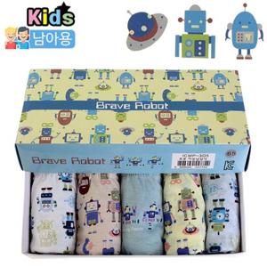 [아동팬티] ICMP305 용기로봇 남삼각 5매/유아팬티/남아팬티
