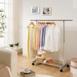 upgrade 간편설치 이동식 옷걸이 행거 하단 선반 1단(B)