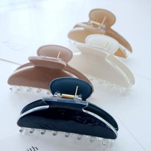 컬러유광 통통 올림머리 집게핀 4color