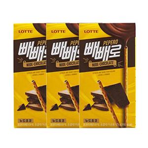 NCM 빼빼로 누드 초코 50g 3개 과자 묶음 간식 모음