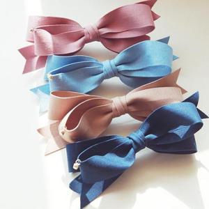 [키치아일랜드] 여성 리넨 큐티 리본머리핀