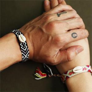 앤브로치 마크라메 조개 실팔찌/커플팔찌/소원팔찌