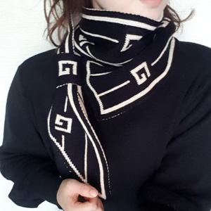 국산 G라인 고리형 양면 니트 미니 머플러