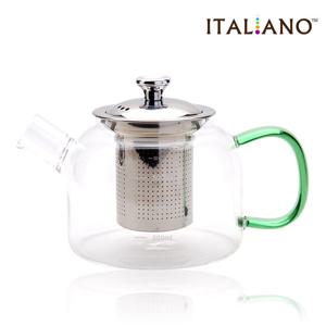 이탈리아노 내열 유리 티주전자 직화 티포트 800ml