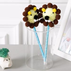 [1개 추가증정] 인형 볼펜 스마일 라이온 22cm 선물 만들기 재료 꽃다발 장식 소품