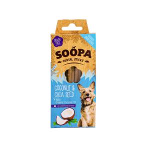 영국 수파 그레인프리 100% 야채 덴탈스틱 코코넛&치아씨드 100g