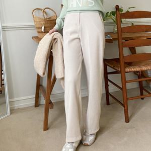 샵앤) 여성 골지 스웨이드 일자 슬랙스N PRO-WPT-3993-아이보리