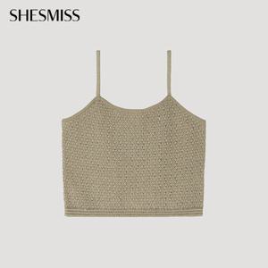 [쉬즈미스] 펄 크로셰 니트 뷔스티에_SSKVTP32010_BE