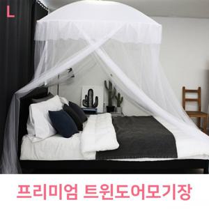 툴스피아 프리미엄 트윈 도어 모기장 캐노피 침대커튼 침대캐노피 캐노피매쉬망 침실캐노피 침실침대커튼