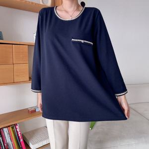 나야홍 / 빅사이즈티 Q871L511 로맨스댕기라운드스판티 BS