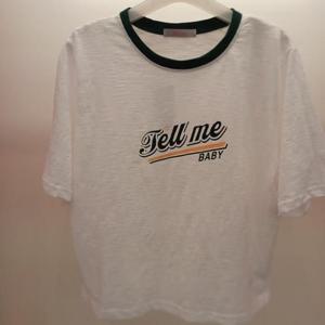 Latium HC06 국내생산 숏짧은 크롭 아사면 텔미 라운드 반팔 면티 T2531ts04G