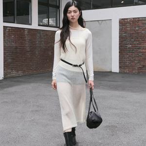 WOMAN 울 시스루 레이어드 원피스 [3COL] / WBE3L15501